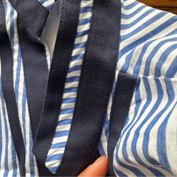 Jessica Howard sleeveless blue & white striped cotton mini Summer dress - Picture 11 of 15